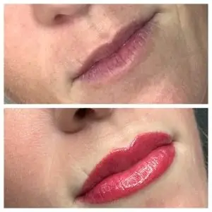 Lip Blushing before after